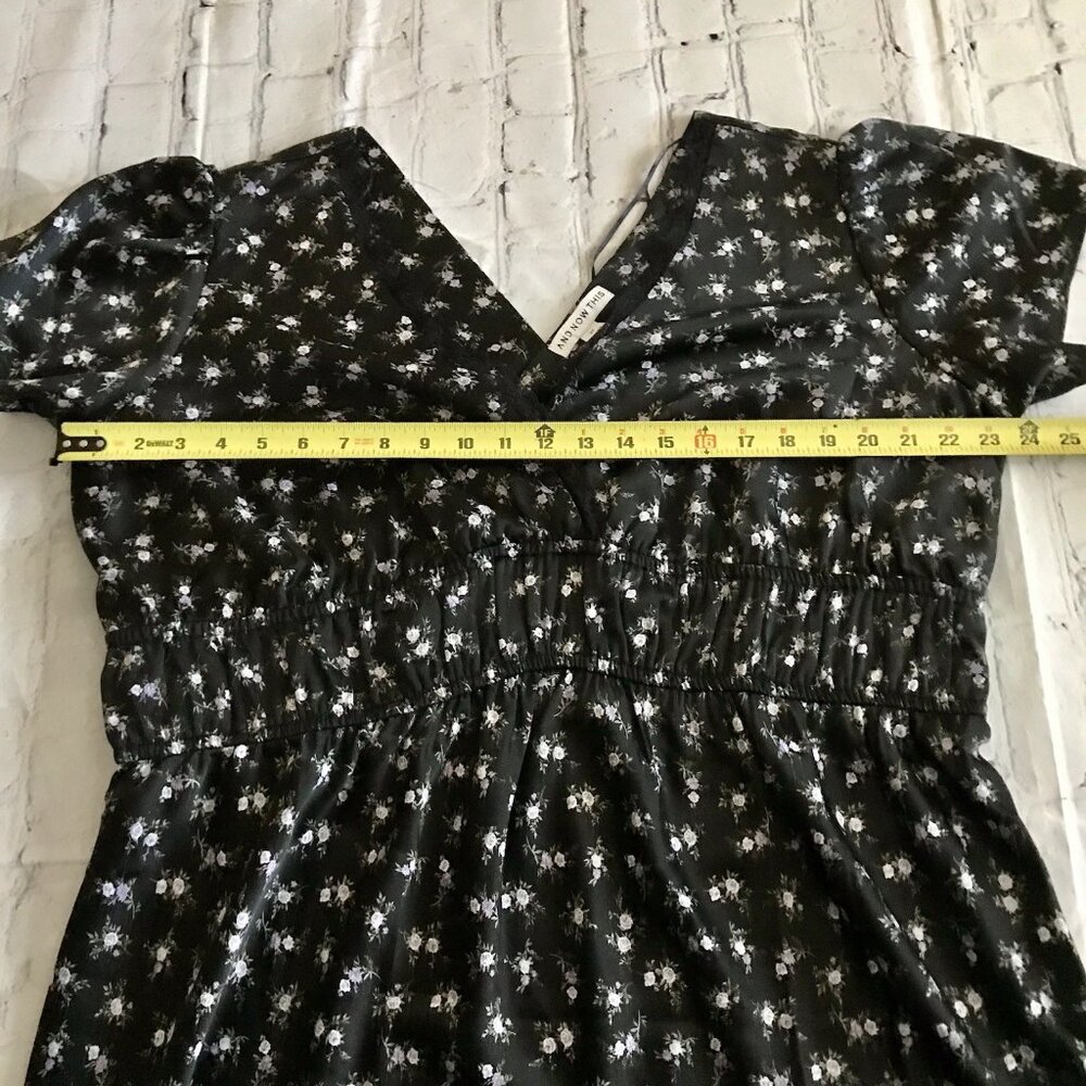 And Now This Trendy Plus Size Lace-Trim Satin Floral Midi Dress Size 2X - Picture 10 of 13